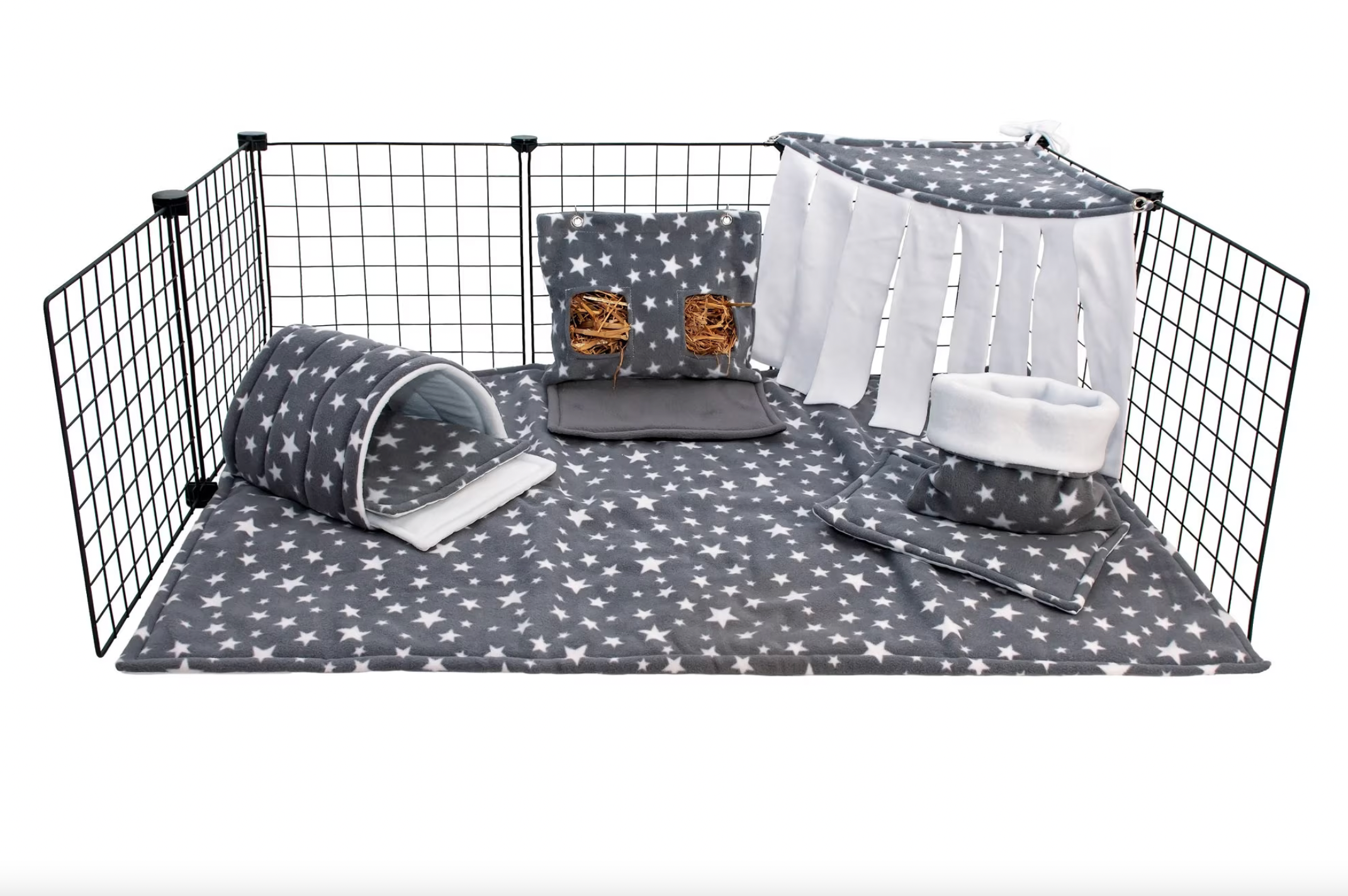 Guinea Pig C C And Ferplast Cage Fleece Liner Full Set