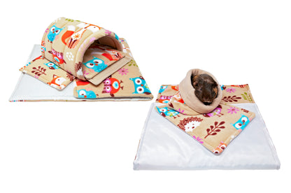 Set With 1 Liner, Fleece Cage Liner For Guinea Pigs And Small Animals