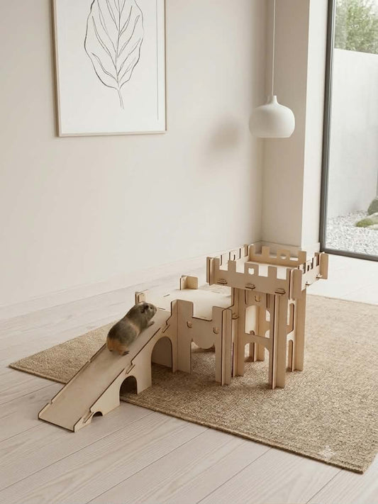 Large Wooden House, Castle For Guinea Pig And Small Animals