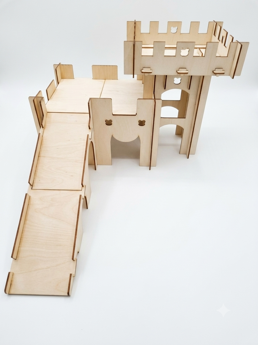 Large Wooden House, Castle For Guinea Pig And Small Animals