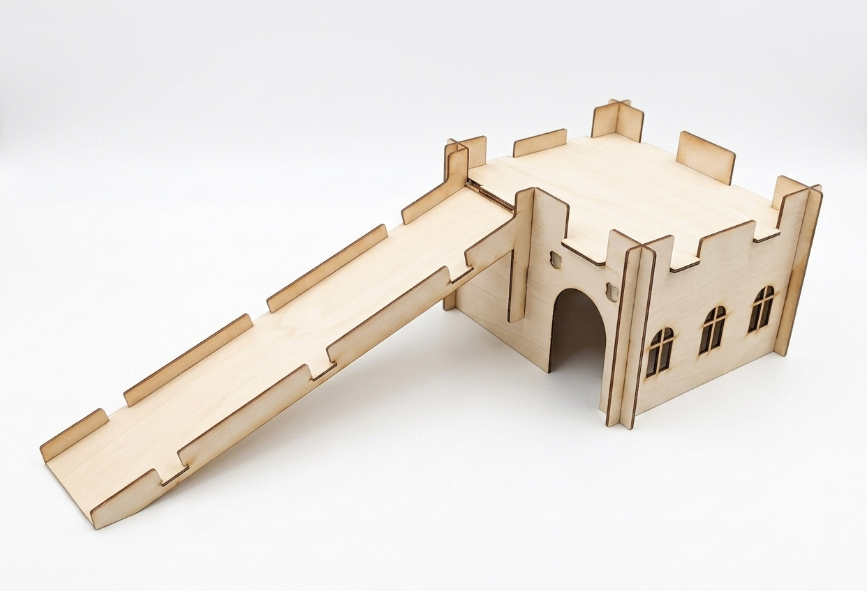 Medium Wooden House, Castle For Guinea Pig And Small Animals